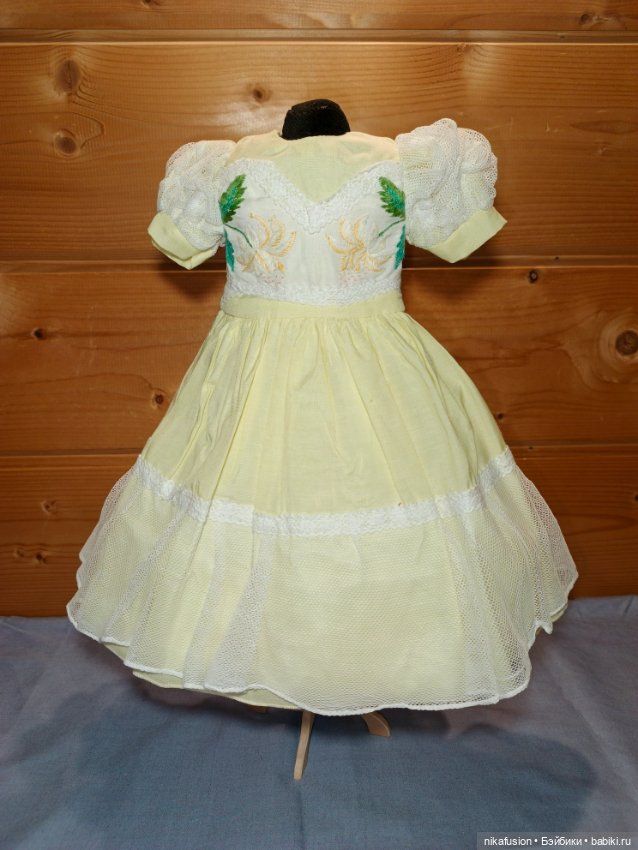 Платье на куклу 50 см антик или винтаж