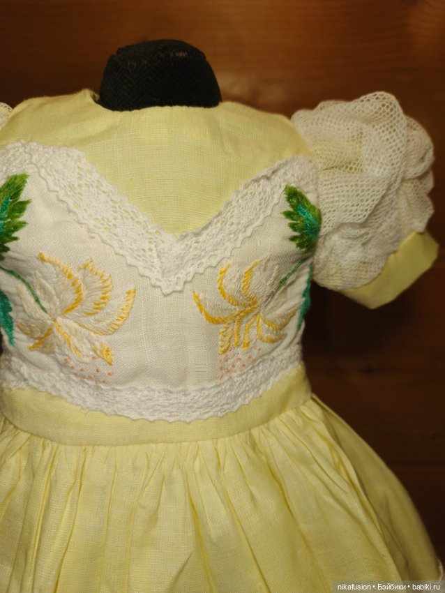 Платье на куклу 50 см антик или винтаж (фото 4)