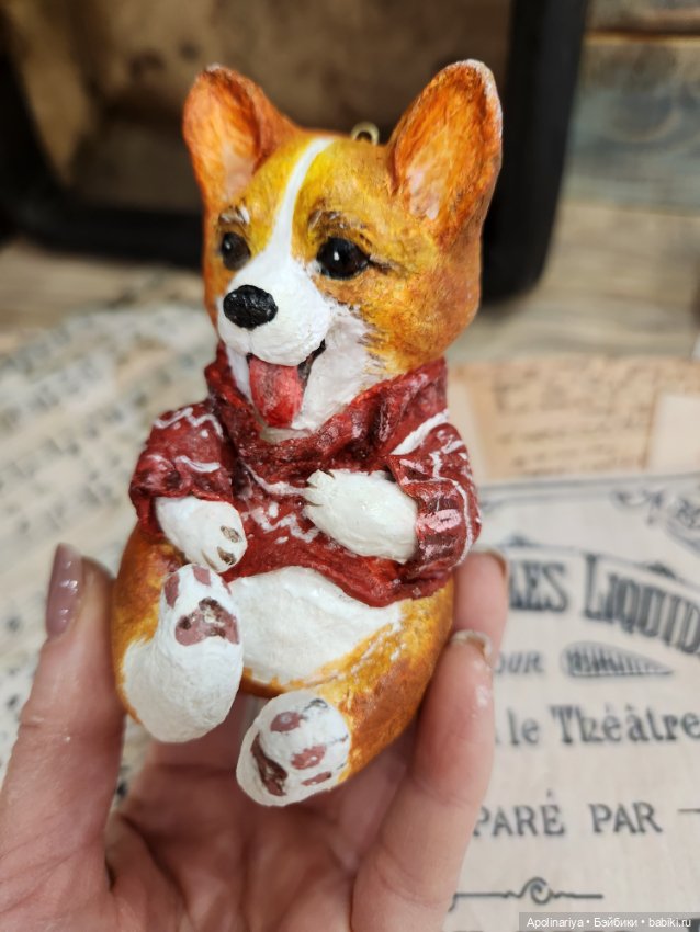 Ватная игрушка Корги — Авторские игрушки (фото 5)