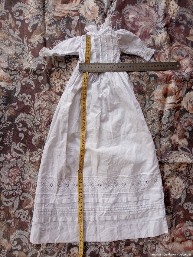 Антикварный крестильный комплект для куклы (фото 2)