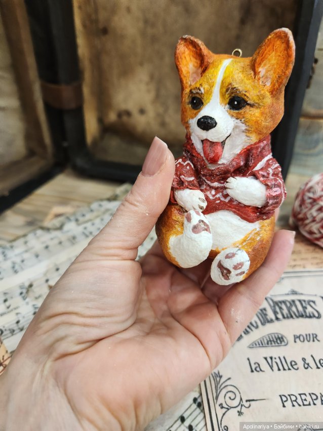 Ватная игрушка Корги — Авторские игрушки (фото 8)