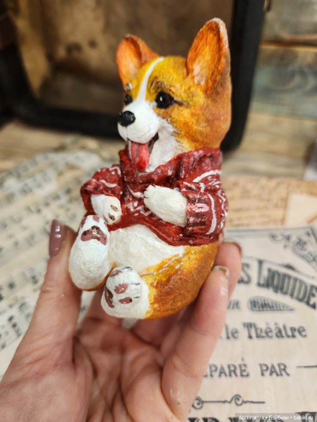 Ватная игрушка Корги — Авторские игрушки (фото 4)