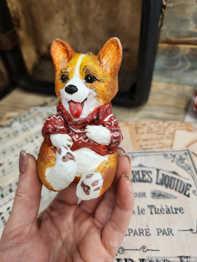 Ватная игрушка Корги — Авторские игрушки (фото 2)