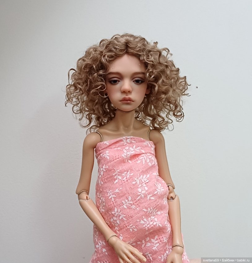 Паричок из козочки для Птички Лоры от И. Кузиной Ptichka art doll (фото 5)