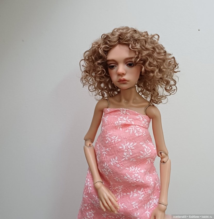 Паричок из козочки для Птички Лоры от И. Кузиной Ptichka art doll (фото 3)