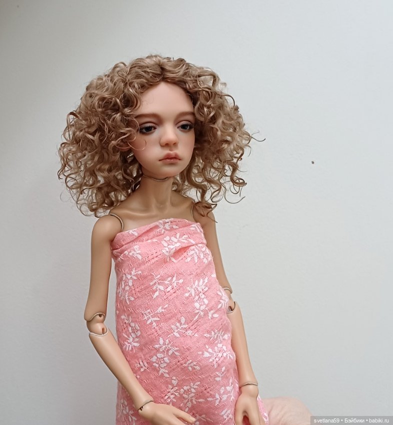Паричок из козочки для Птички Лоры от И. Кузиной Ptichka art doll (фото 2)
