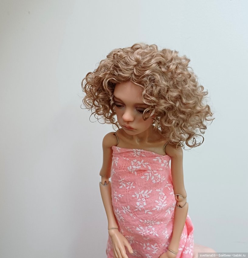 Паричок из козочки для Птички Лоры от И. Кузиной Ptichka art doll (фото 4)