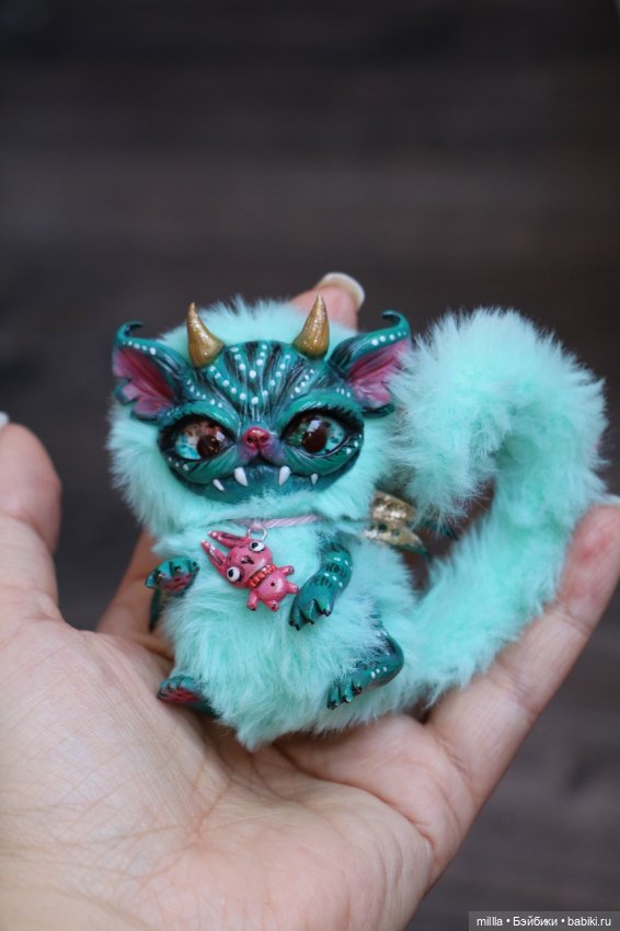 Игрушка ручной работы чеширский котик (фото 2)
