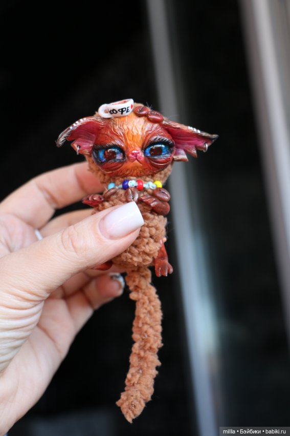 Игрушка ручной работы кофейный зверь