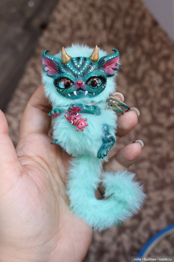Игрушка ручной работы чеширский котик (фото 4)