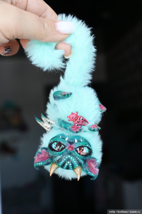 Игрушка ручной работы чеширский котик (фото 3)