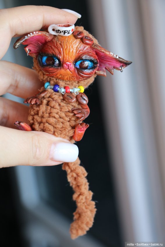 Игрушка ручной работы кофейный зверь (фото 2)