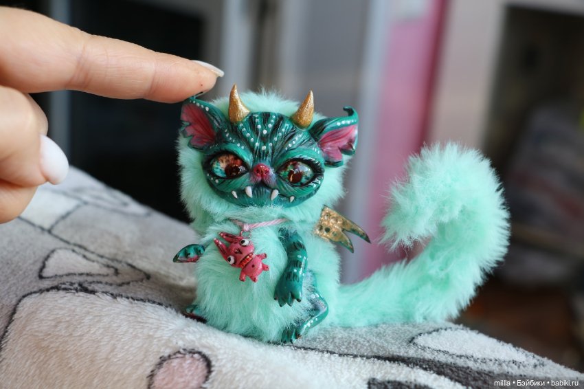 Игрушка ручной работы чеширский котик