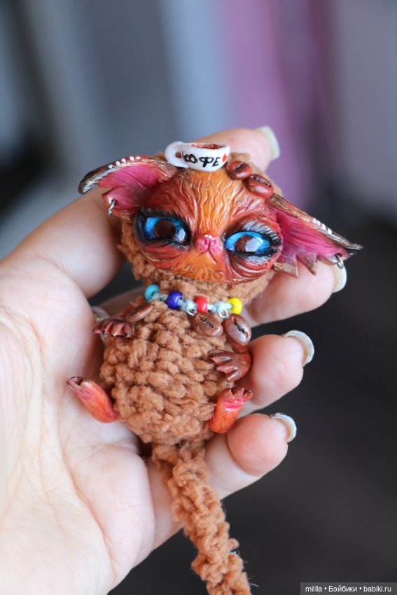 Игрушка ручной работы кофейный зверь (фото 3)