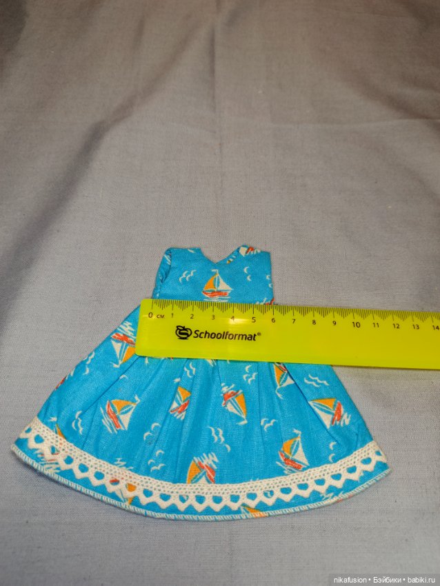 Платье летнее на куклу БЖД Litllefee 1/6 (фото 5)