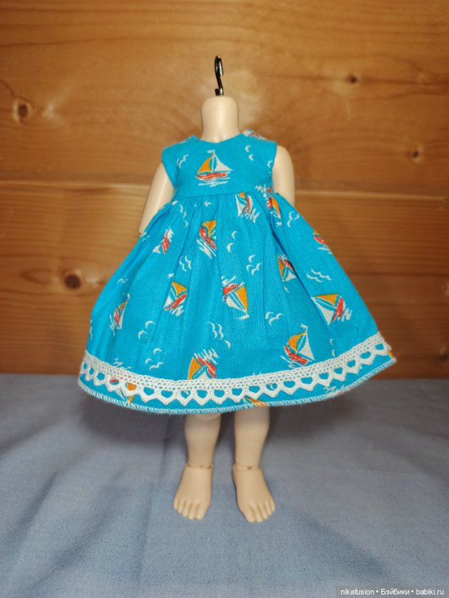 Платье летнее на куклу БЖД Litllefee 1/6