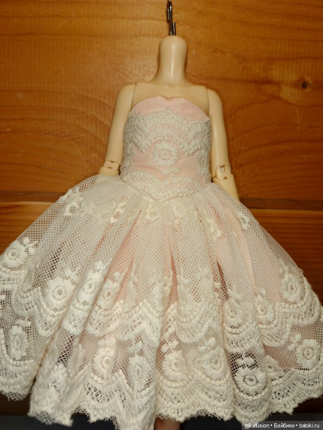 Платье на куклу БЖД 1:6 Fashion шнуровка (фото 3)