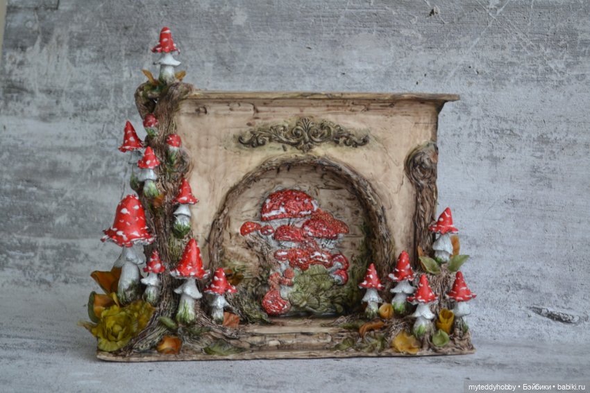 Камин мухоморы для кукол — Кукольная мебель (фото 6)