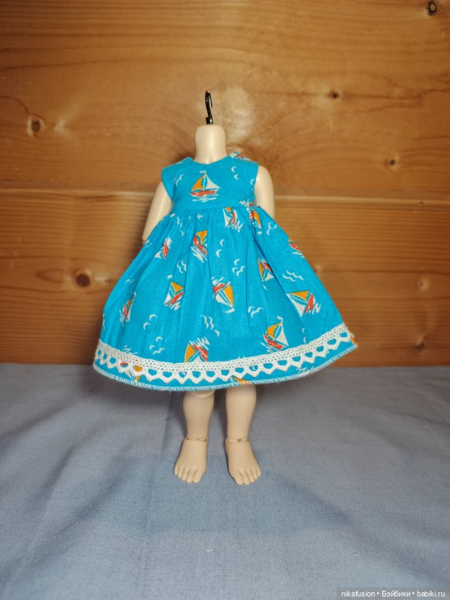 Платье летнее на куклу БЖД Litllefee 1/6 (фото 3)