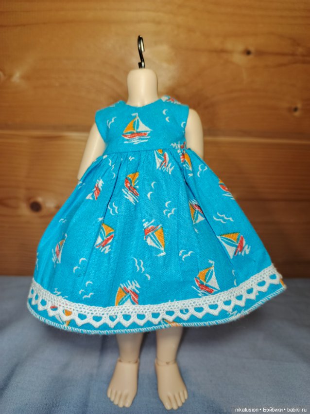 Платье летнее на куклу БЖД Litllefee 1/6 (фото 2)