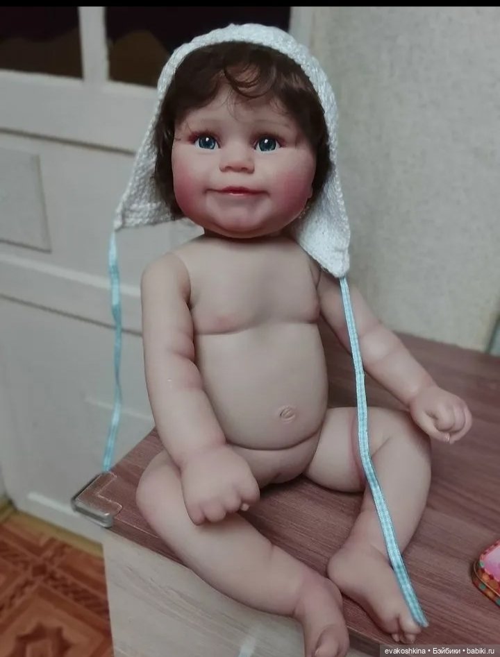 Полностью силикон-виниловая кукла - игровой реборн из молда Медди (фото 8)