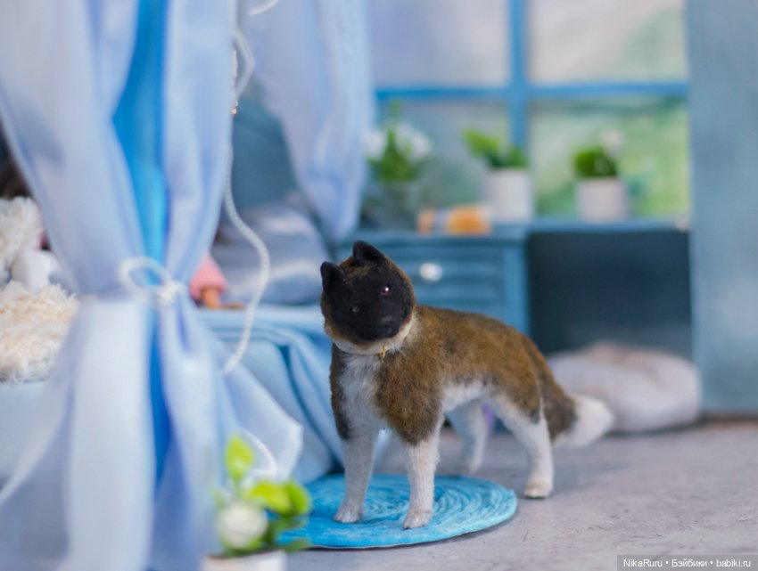 Лайка собака для Барби игрушка в смешанной технике формат 1/6 (фото 3)