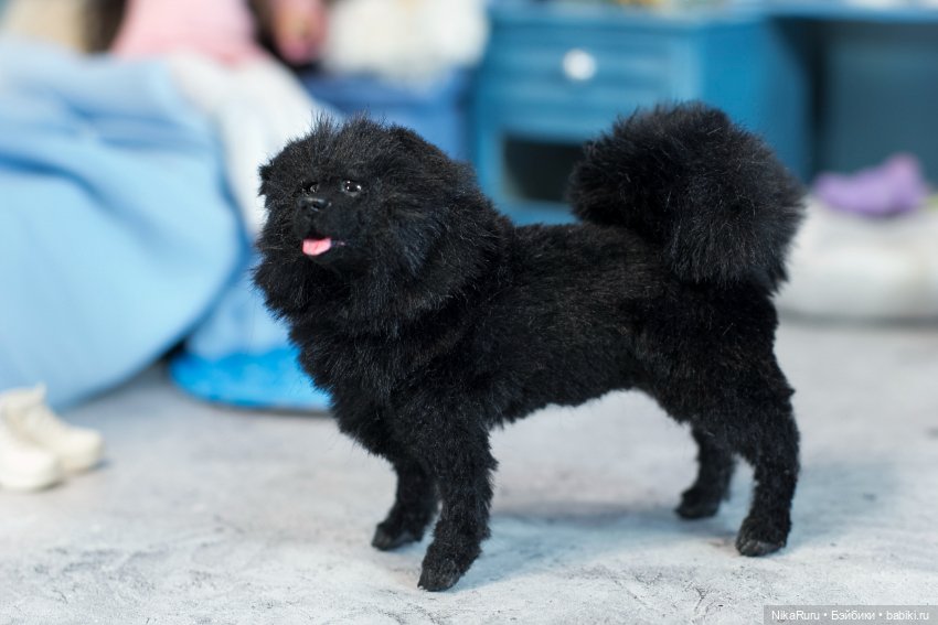 Собака для Барби игрушка в смешанной технике формат 1/6 (фото 3)