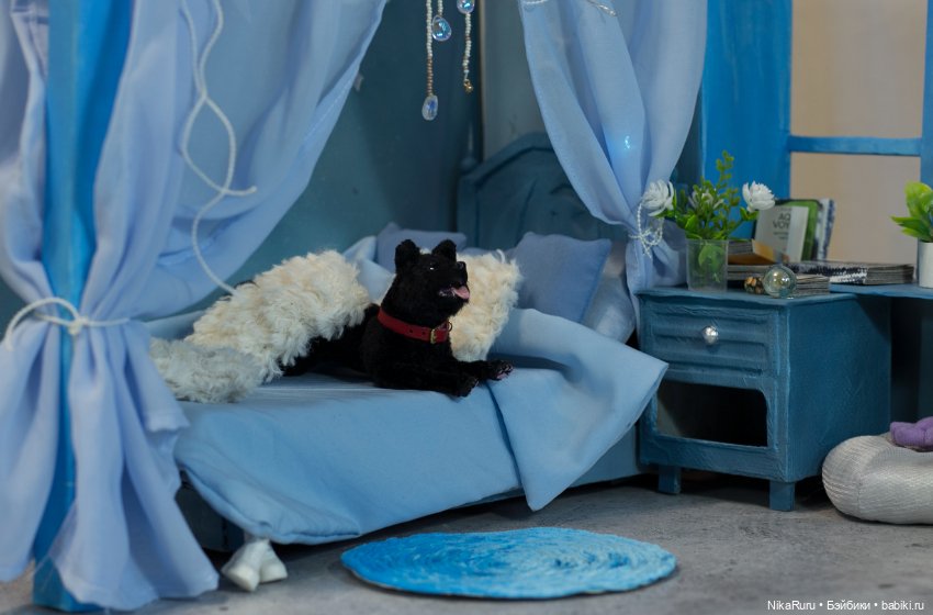 Собака для Барби игрушка в смешанной технике формат 1/6 (фото 3)