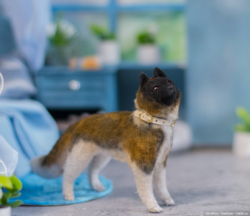 Лайка собака для Барби игрушка в смешанной технике формат 1/6 (фото 4)