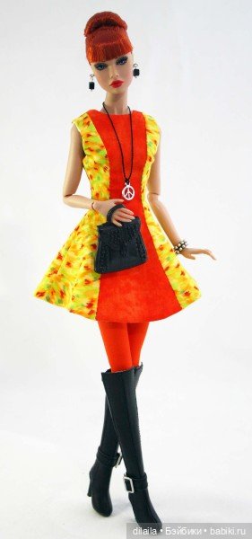 Выкройка PDF в натуральную величину /платье и пальто с капюшоном для куклы Poppy Parker Поппи Паркер (фото 5)