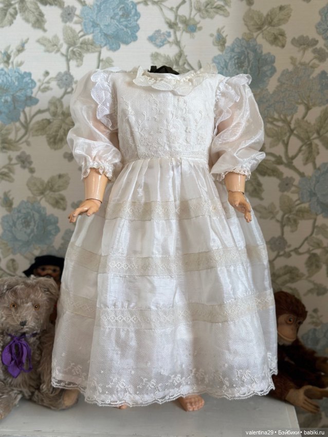 Платье с нижнем бельём , для антикварной куклы (фото 9)