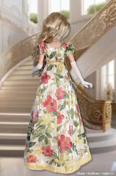 Выкройка PDF в натуральную величину / платье эпохи регентства для куклы 1/3 BJD Smart Doll рост 60см (фото 5)