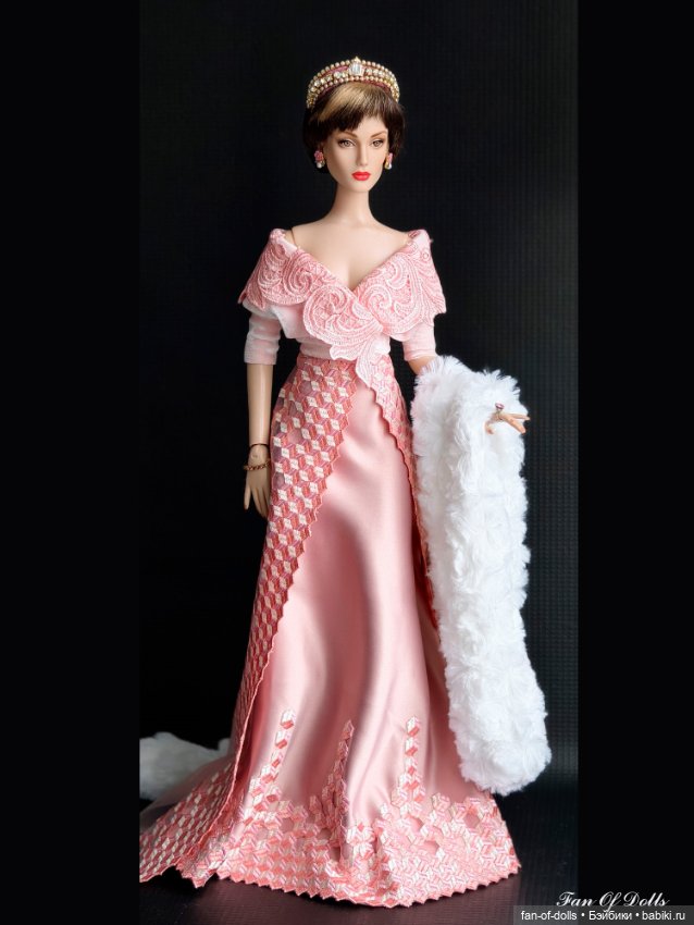 Вечерний наряд "Розовый жемчуг" для кукол Роберта Тоннера (фото 6)