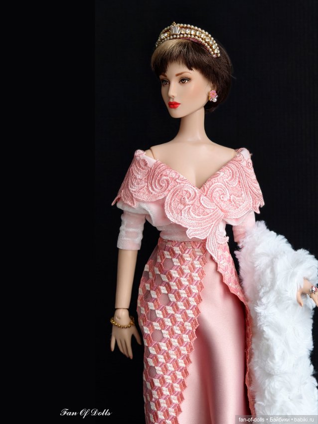 Вечерний наряд "Розовый жемчуг" для кукол Роберта Тоннера (фото 3)