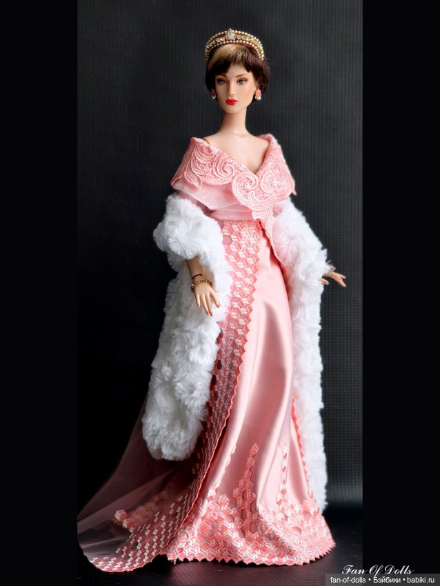 Вечерний наряд "Розовый жемчуг" для кукол Роберта Тоннера