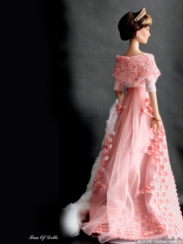Вечерний наряд "Розовый жемчуг" для кукол Роберта Тоннера (фото 4)
