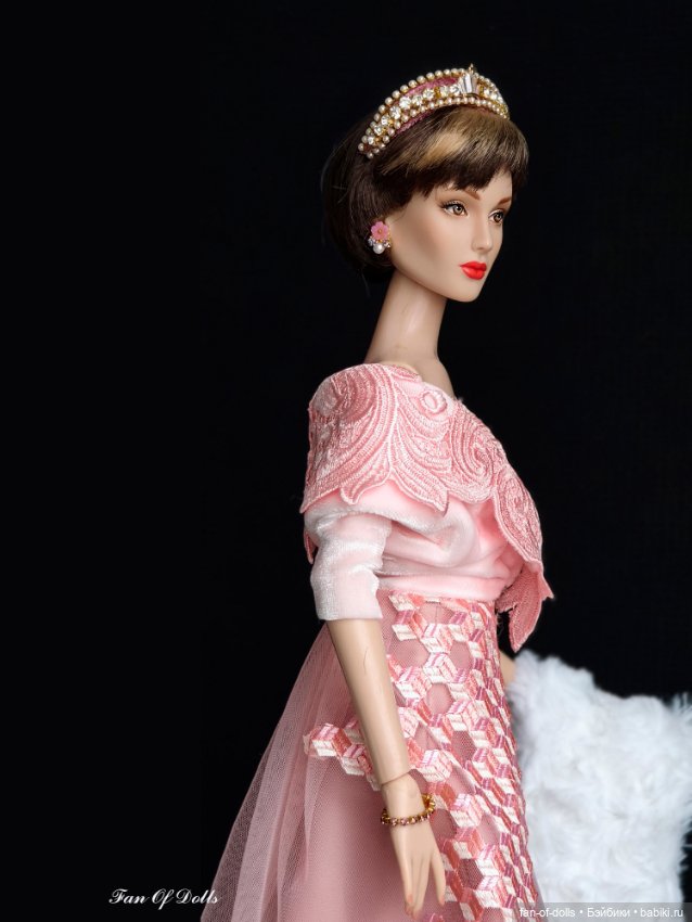 Вечерний наряд "Розовый жемчуг" для кукол Роберта Тоннера (фото 5)