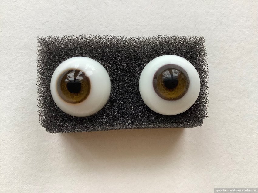 Темно-ореховые глаза стекло 16мм (фото 3)