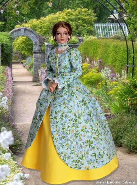 Выкройка PDF в натуральную величину / исторический наряд для кукол Тоннер Tonner ростом 40-41 см (фото 2)