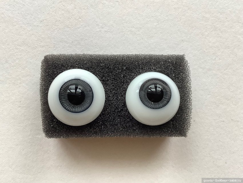 Глаза серые стекло 16мм — Куклы BJD