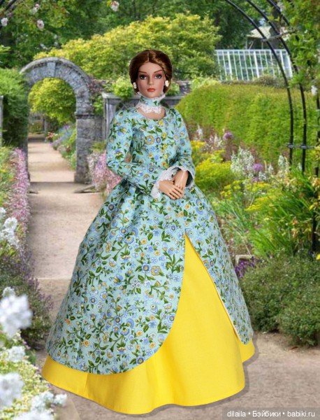 Выкройка PDF в натуральную величину / исторический наряд для кукол Тоннер Tonner ростом 40-41 см (фото 5)