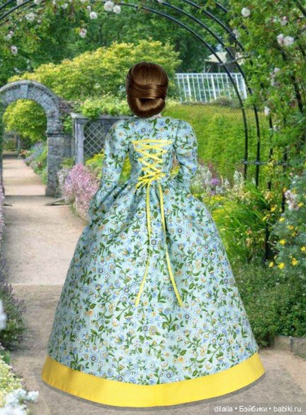 Выкройка PDF в натуральную величину / исторический наряд для кукол Тоннер Tonner ростом 40-41 см (фото 4)