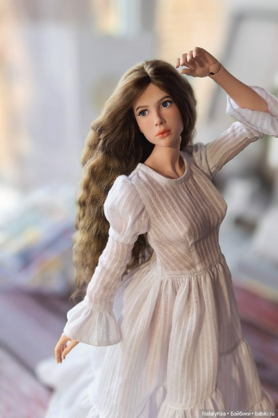 Хлопковое платье для Анны Toka Dolls 35 см (фото 2)