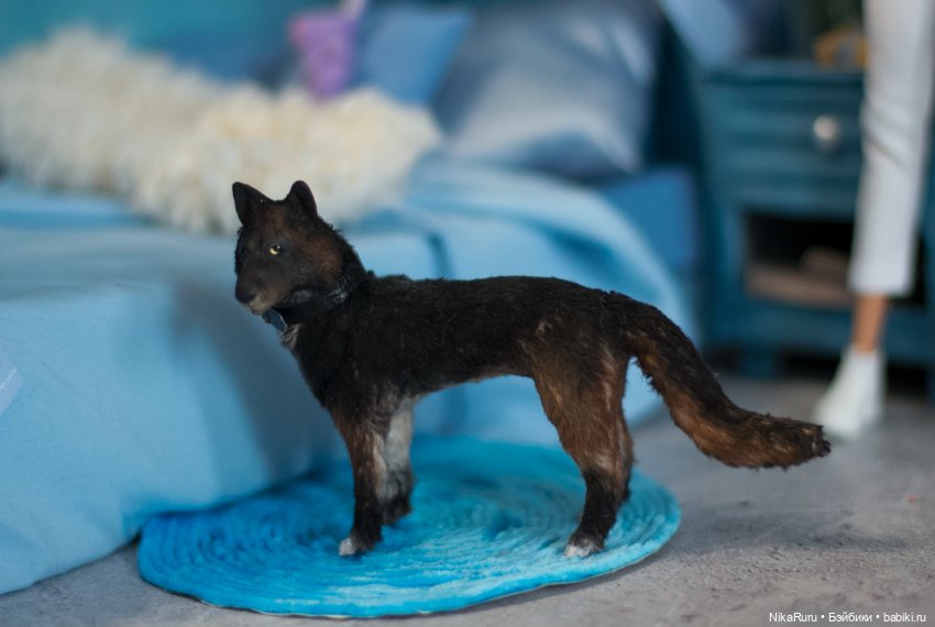 Дворняга собака для Барби игрушка в смешанной технике формат 1/6 (фото 4)