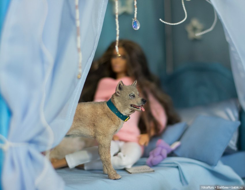 Собака для Барби игрушка в смешанной технике формат 1/6 (фото 5)