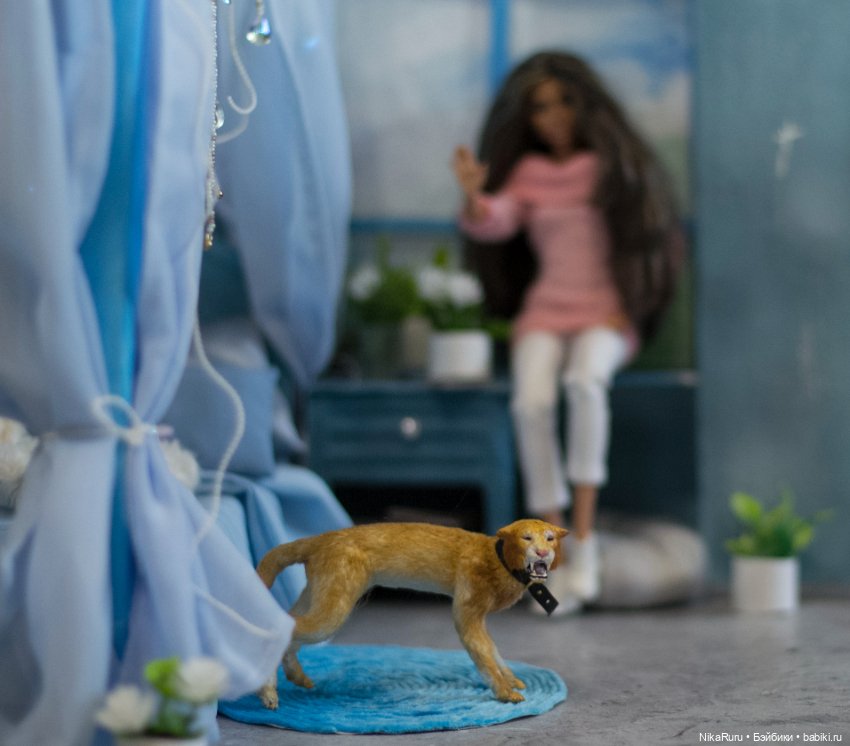 Дикая кошка для Барби в смешанной технике (фото 4)