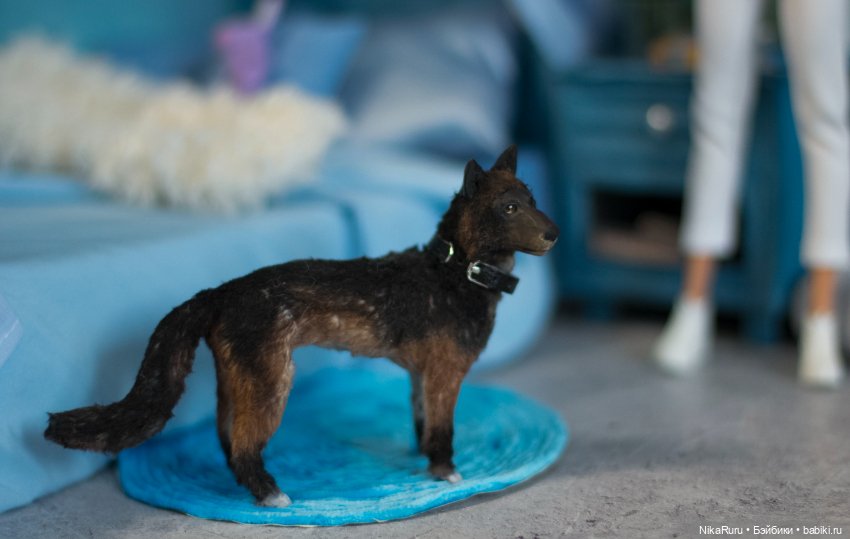 Дворняга собака для Барби игрушка в смешанной технике формат 1/6 (фото 3)