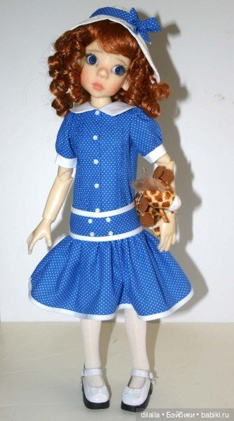 Выкройка PDF в натуральную величину / платье, колготки, шляпка для куклы Kaye Wiggs Кайе Виггс 46 см (фото 5)