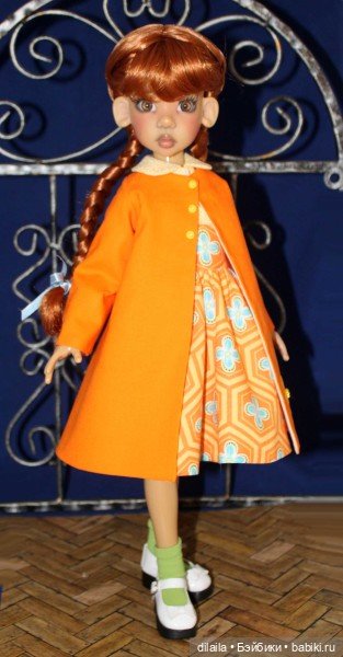 Выкройка PDF в натуральную величину / сарафан, блузка и пальто для куклы Kaye Wiggs Кайе Виггс 46 см (фото 4)