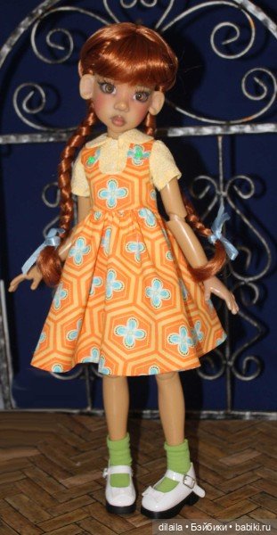 Выкройка PDF в натуральную величину / сарафан, блузка и пальто для куклы Kaye Wiggs Кайе Виггс 46 см (фото 3)